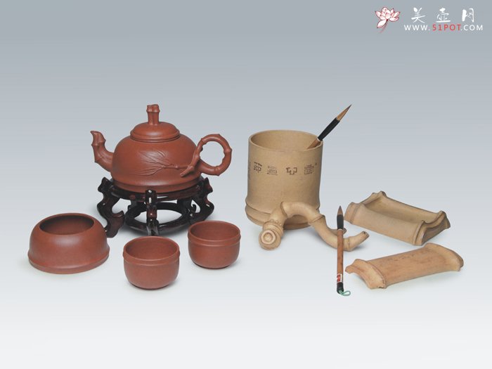 紫砂壶图片：壶竹有为・壶竹不为 - 宜兴紫砂壶网