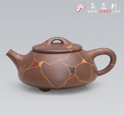 紫砂壶图片：冰片石瓢四 - 宜兴紫砂壶网