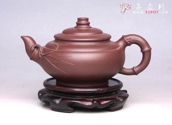 紫砂壶图片：竹韵上新桥 - 宜兴紫砂壶网