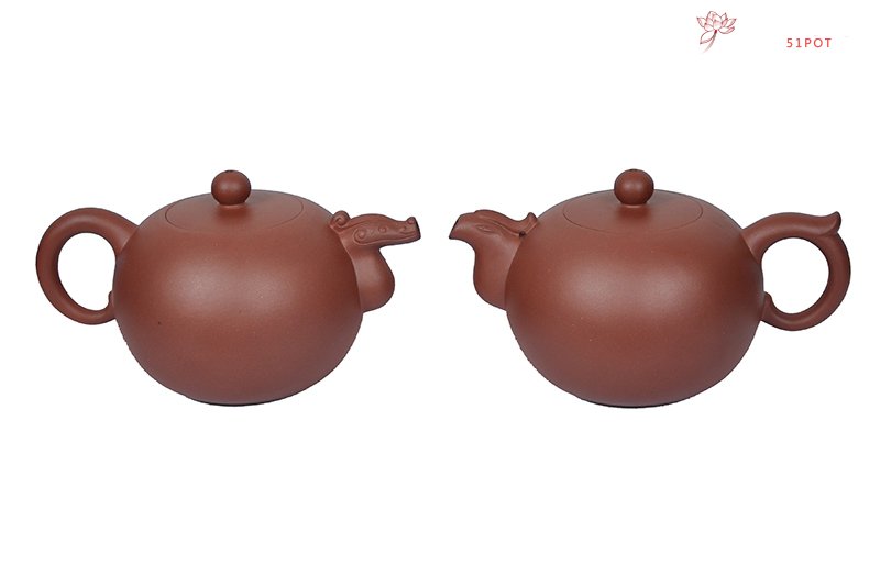 紫砂壶图片：龙凤对壶 - 宜兴紫砂壶网