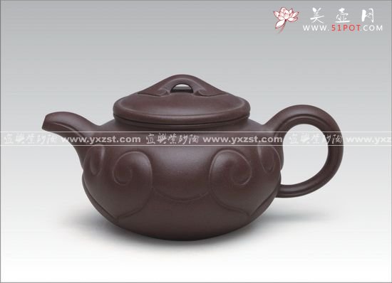 紫砂壶图片：仿古如意 - 宜兴紫砂壶网