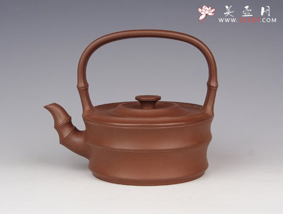 紫砂壶图片：扁竹提梁 - 宜兴紫砂壶网