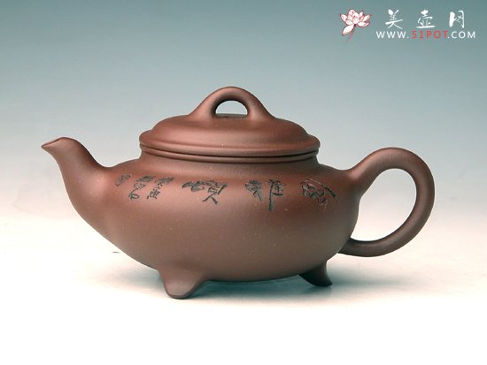 紫砂壶图片：三脚线圆 - 宜兴紫砂壶网