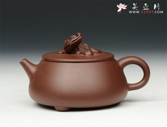 紫砂壶图片：貔貅石瓢 - 宜兴紫砂壶网