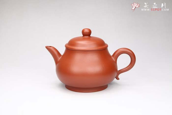 紫砂壶图片：潘壶 朱泥 - 宜兴紫砂壶网