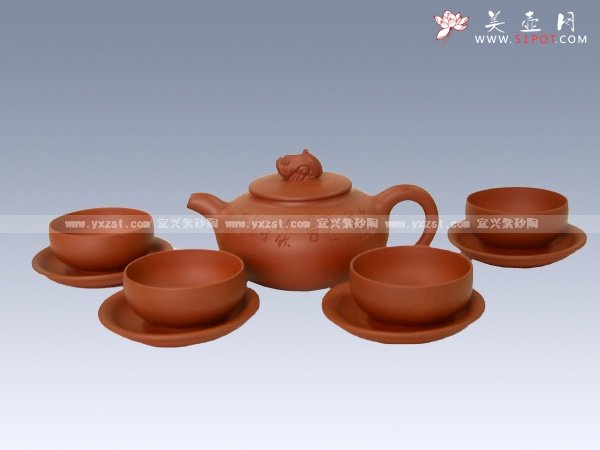 紫砂壶图片：祥云套具 - 宜兴紫砂壶网