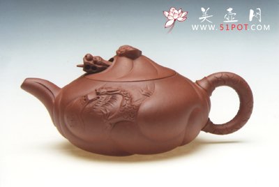 紫砂壶图片：鱼化龙 - 宜兴紫砂壶网