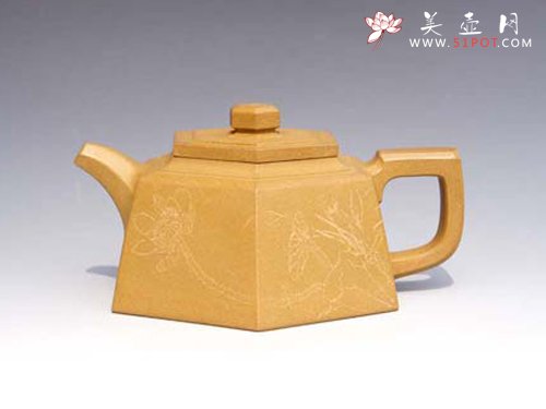 紫砂壶图片：六方井栏 - 宜兴紫砂壶网