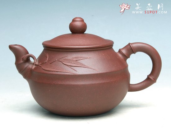 紫砂壶图片：鼓竹壶 - 宜兴紫砂壶网