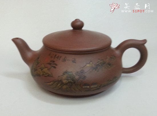 紫砂壶图片：扁圆壶 - 宜兴紫砂壶网