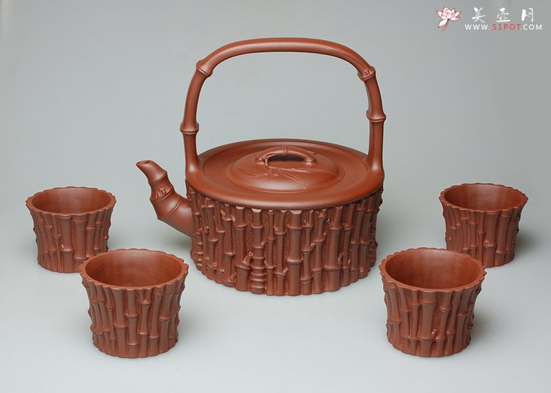 紫砂壶图片：竹海提梁茶具 - 宜兴紫砂壶网