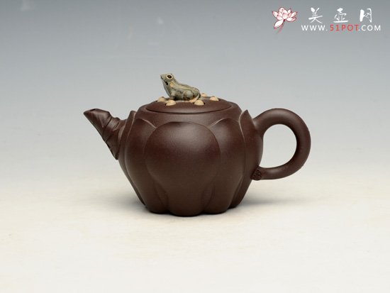 紫砂壶图片：青蛙莲子    容量：200cc - 宜兴紫砂壶网