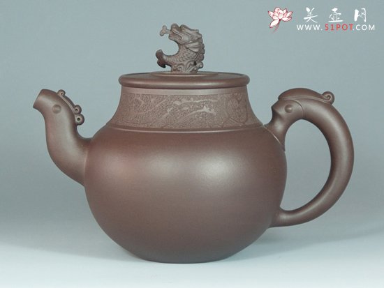 紫砂壶图片：鱼跃龙门（特等金奖） - 宜兴紫砂壶网