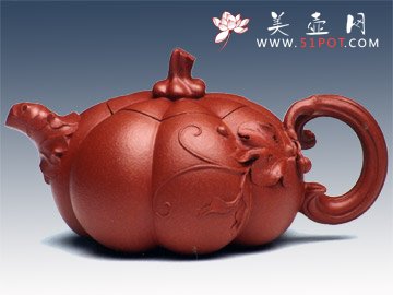 紫砂壶图片：南瓜 - 宜兴紫砂壶网
