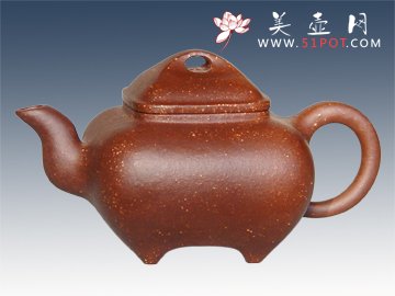 紫砂壶图片：四方小传炉 - 宜兴紫砂壶网