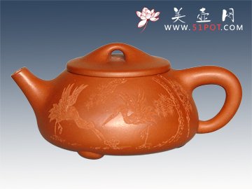 紫砂壶图片：鹤舞 - 宜兴紫砂壶网