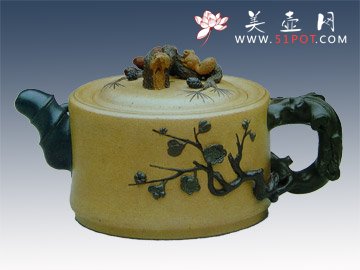 紫砂壶图片：岁寒三友 - 宜兴紫砂壶网