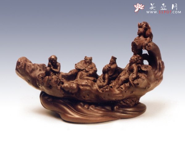 紫砂壶图片：八仙过海 - 宜兴紫砂壶网