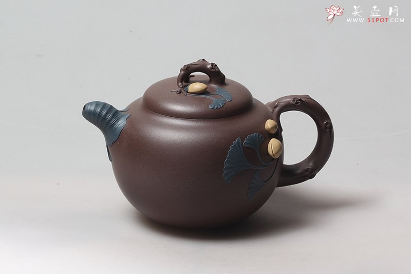 紫砂壶图片：银杏 - 宜兴紫砂壶网