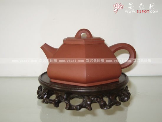 紫砂壶图片：六方石瓢 - 宜兴紫砂壶网