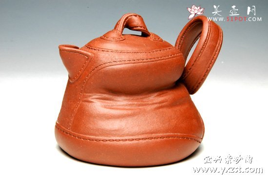 紫砂壶图片：皮包壶之五 - 宜兴紫砂壶网