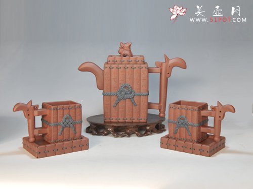 紫砂壶图片：战国竹简―孙子兵法（行军篇）  5... - 宜兴紫砂壶网