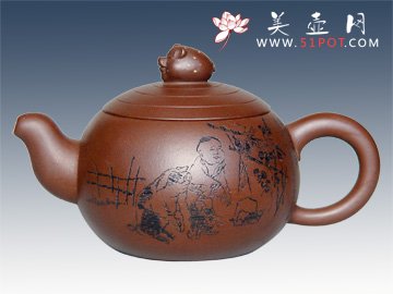 紫砂壶图片：诸事如意 - 宜兴紫砂壶网