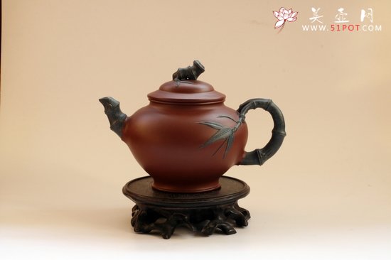 紫砂壶图片：彩竹 - 宜兴紫砂壶网
