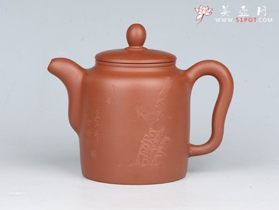 紫砂壶图片：吉祥  容量：200cc  泥料：小红泥 - 宜兴紫砂壶网