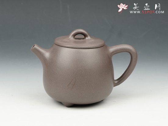 紫砂壶图片：高石瓢 350cc 原矿高温青段 - 宜兴紫砂壶网