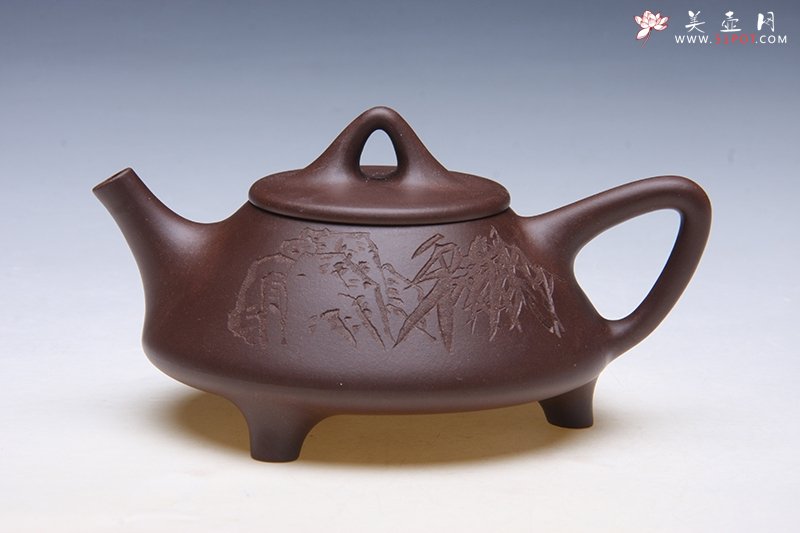 紫砂壶图片：高脚石瓢 - 宜兴紫砂壶网