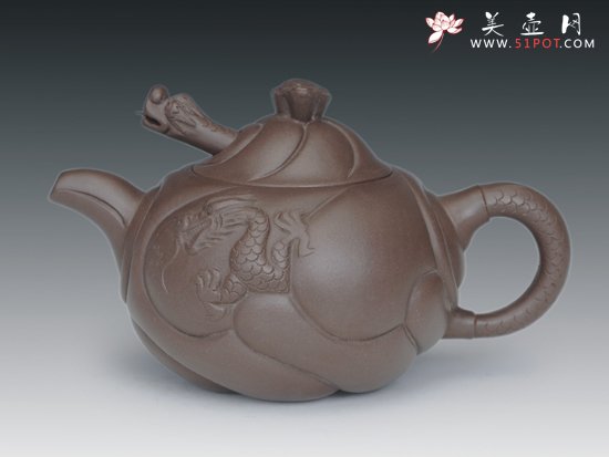 紫砂壶图片：鱼化龙 - 宜兴紫砂壶网