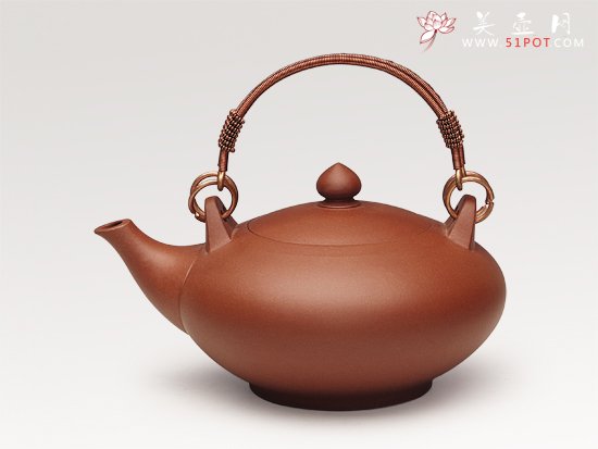 紫砂壶图片：软把提梁 - 宜兴紫砂壶网