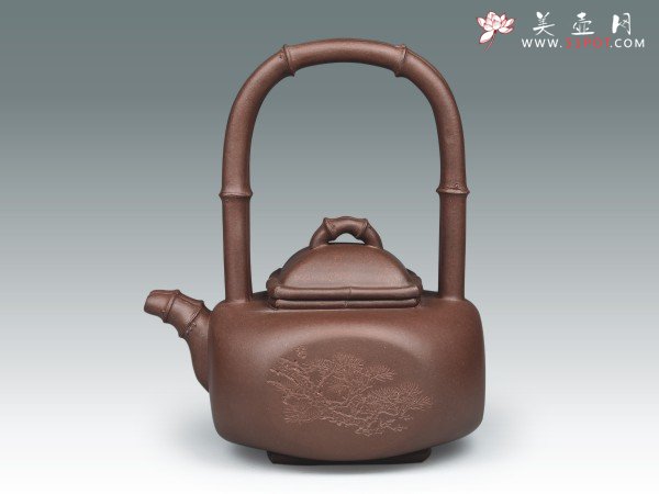 紫砂壶图片：沁运提梁 - 宜兴紫砂壶网