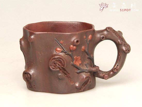 紫砂壶图片：梅桩杯 - 宜兴紫砂壶网