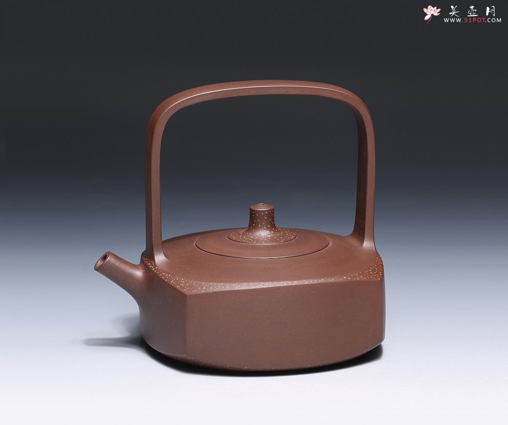 紫砂壶图片：紫玉金砂提梁 - 宜兴紫砂壶网