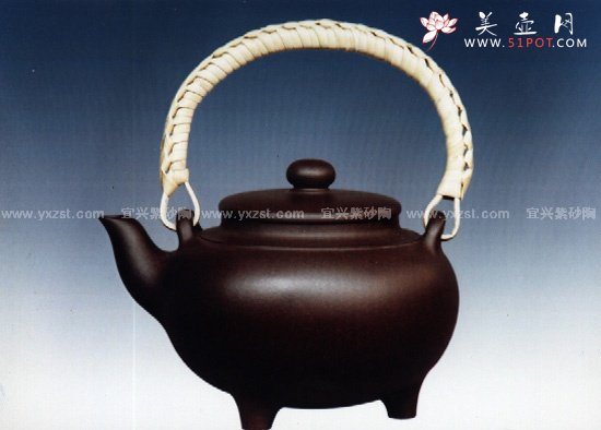 紫砂壶图片：吉祥提梁 - 宜兴紫砂壶网