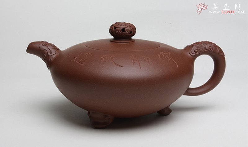 紫砂壶图片：三足祥云 - 宜兴紫砂壶网
