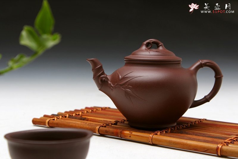 紫砂壶图片：笑樱竹节 - 宜兴紫砂壶网