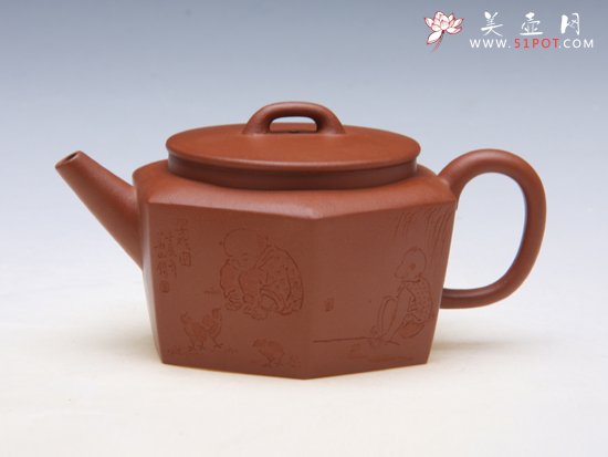 紫砂壶图片：六方玲珑 - 宜兴紫砂壶网