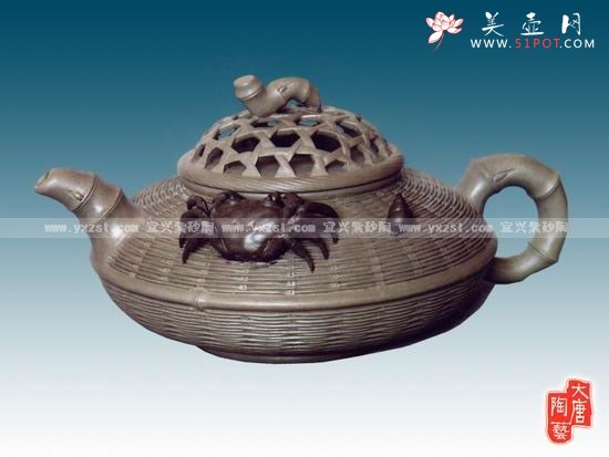 紫砂壶图片：雅竹野趣 - 宜兴紫砂壶网