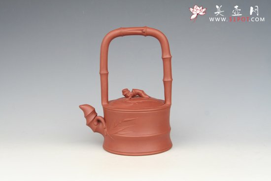 紫砂壶图片：竹节提梁 - 宜兴紫砂壶网