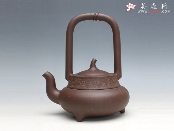 紫砂壶图片：北瓜提梁 - 宜兴紫砂壶网