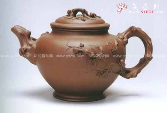 紫砂壶图片：中型葡萄壶 - 宜兴紫砂壶网