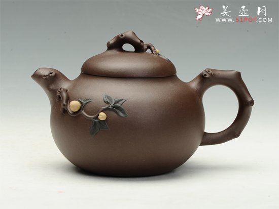 紫砂壶图片：福寿壶 - 宜兴紫砂壶网