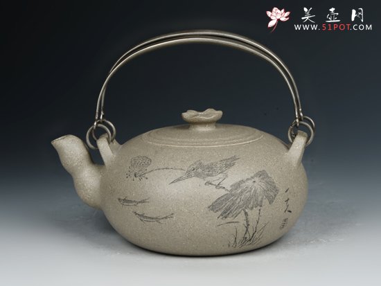 紫砂壶图片：连中三元  黄龙山老段清泥  250cc - 宜兴紫砂壶网