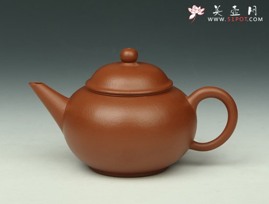 紫砂壶图片：超薄胚朱泥水平 - 宜兴紫砂壶网