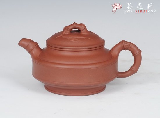 紫砂壶图片：双线竹鼓 - 宜兴紫砂壶网