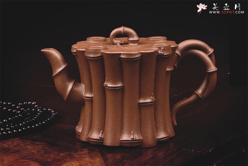 紫砂壶图片：五竹（双把） - 宜兴紫砂壶网