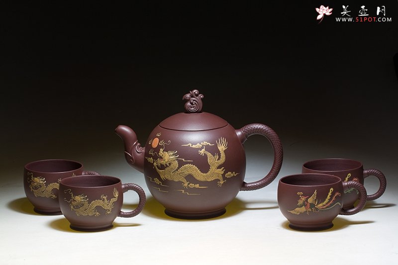 紫砂壶图片：龙凤呈祥 - 宜兴紫砂壶网